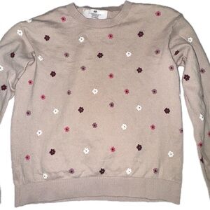 H&M‎ Girls 8/10 Floral Sweater